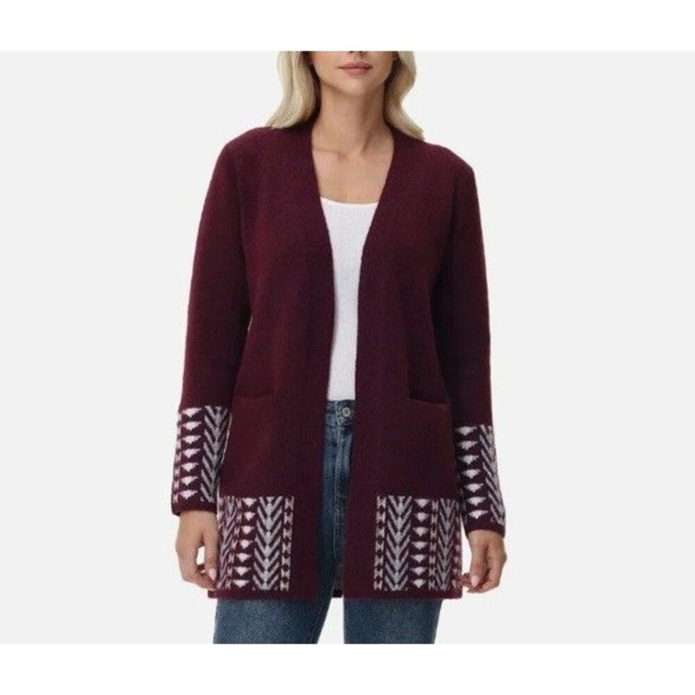 Frye Womens "The Cozy Cardigan" Dark Red Medium NWT